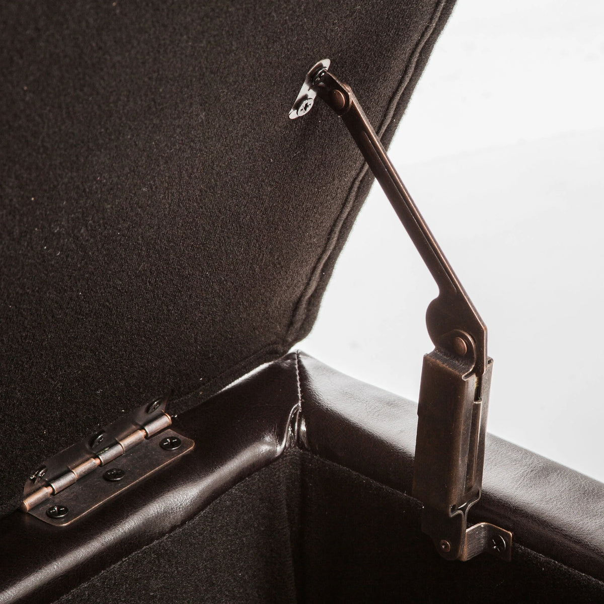 Espresso Bonded Leather Storage Ottoman E286442