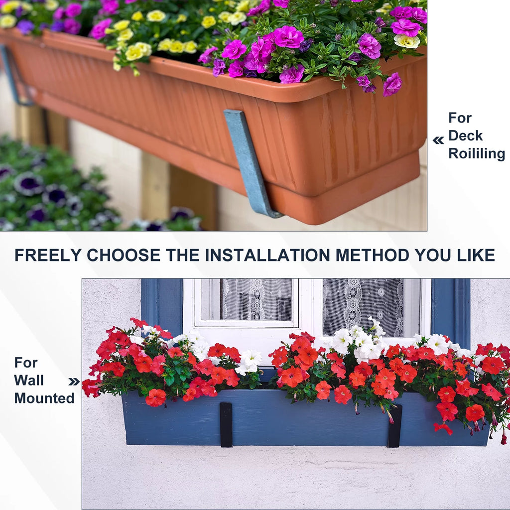 Adjustable Window Planter Box Brackets 4 PCS D151