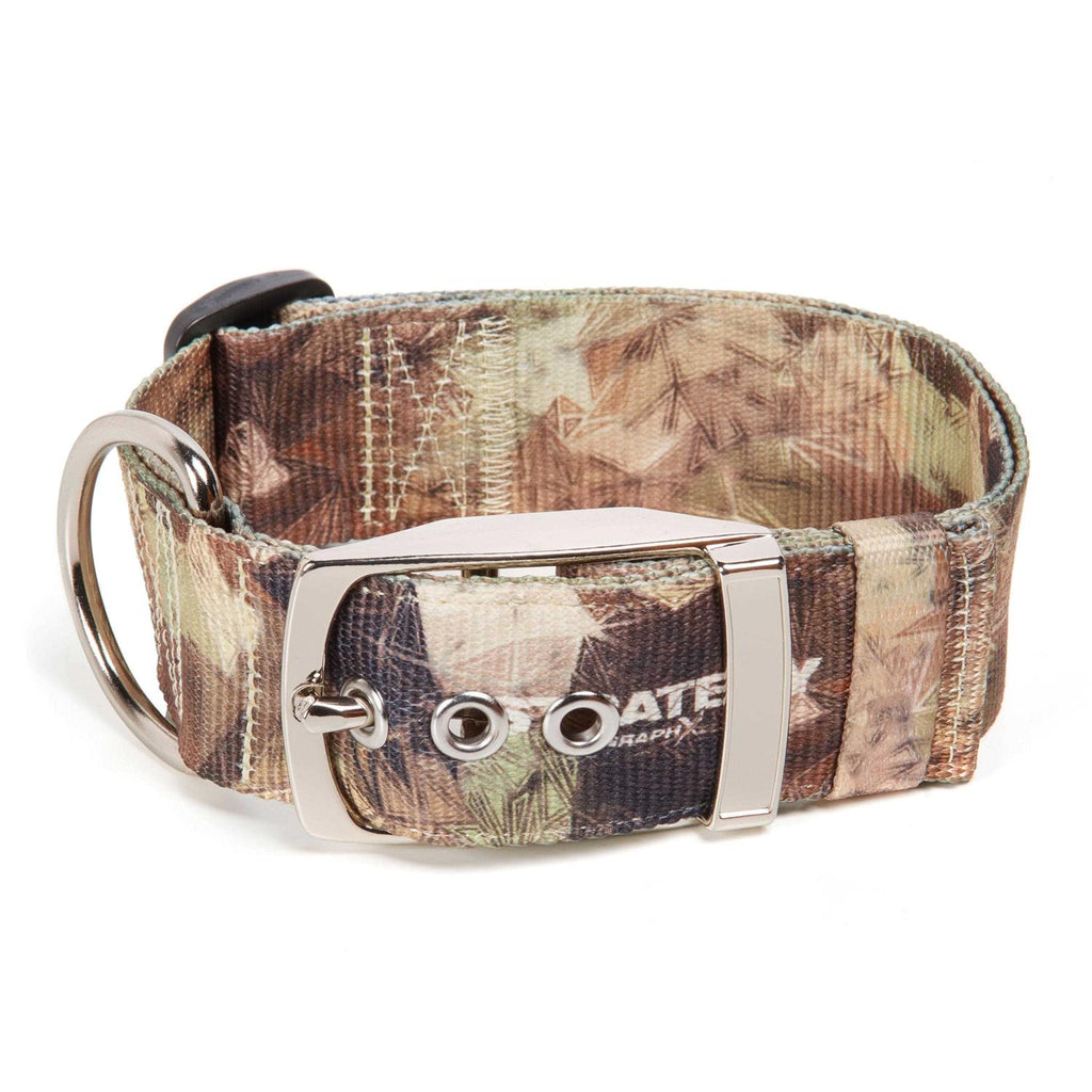 Large Camo Patterned Dog Collar with Metal Clasp F278496