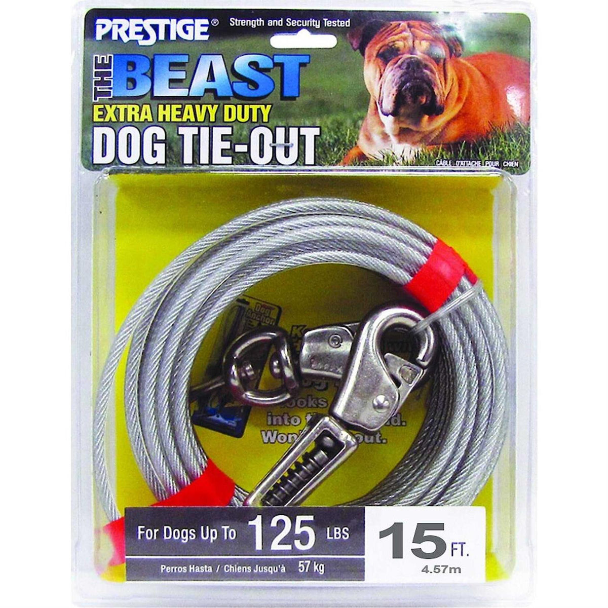 15ft XL Dog Tie-Out with Spring T427201
