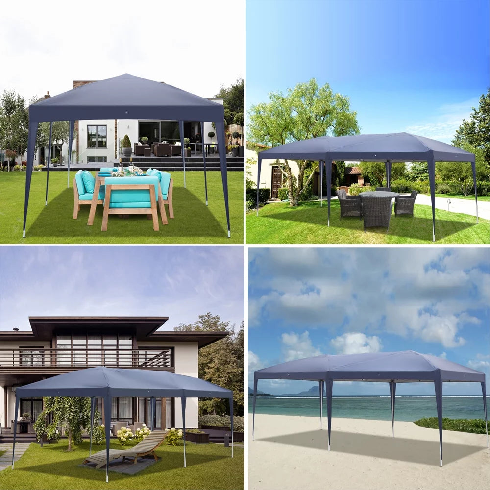 10'x20' Blue Pop Up Canopy Tent T50758