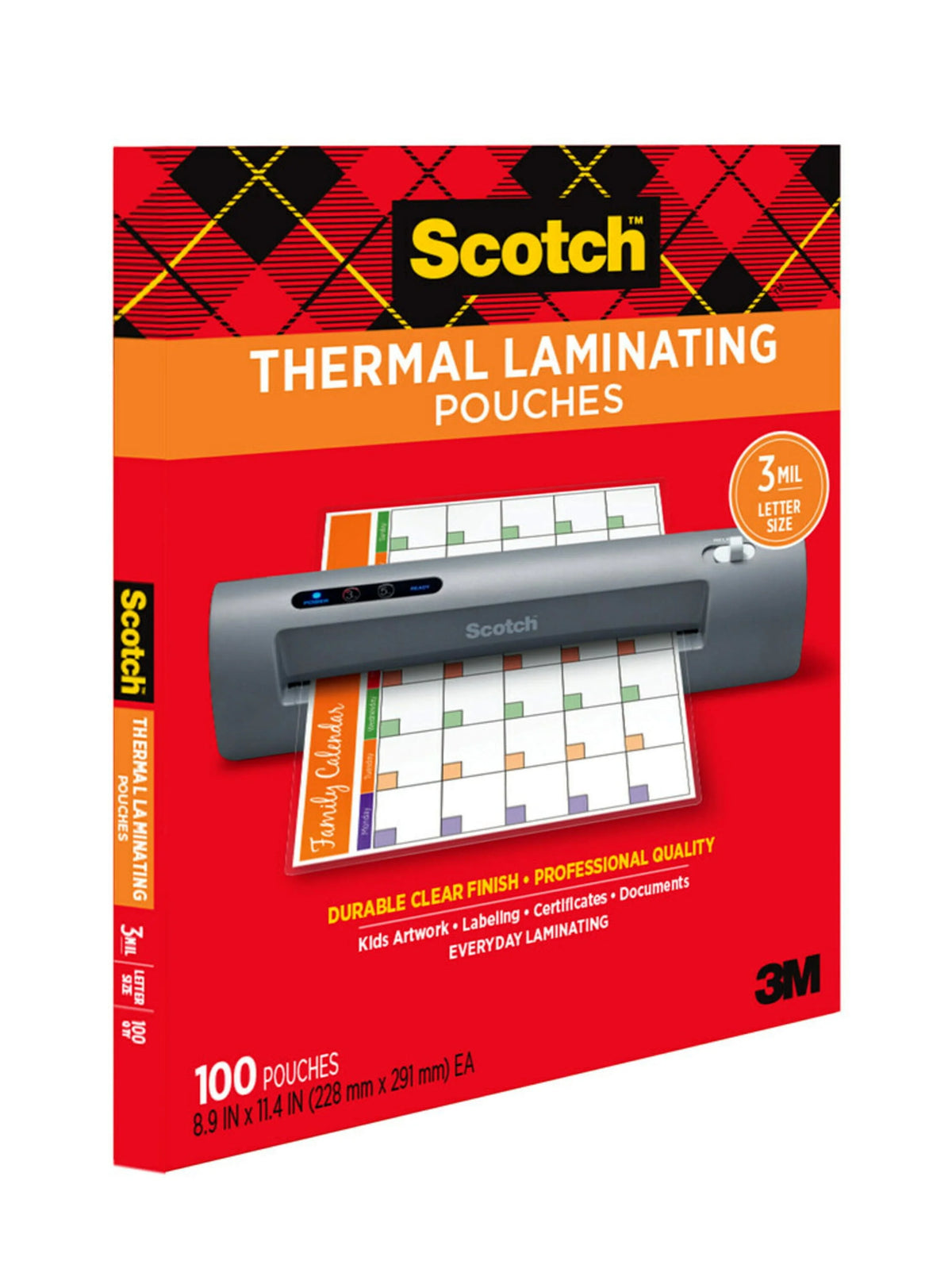 Thermal Laminating Pouches, 100 Count, 8.5 x 11, 3 mil Thick R5985