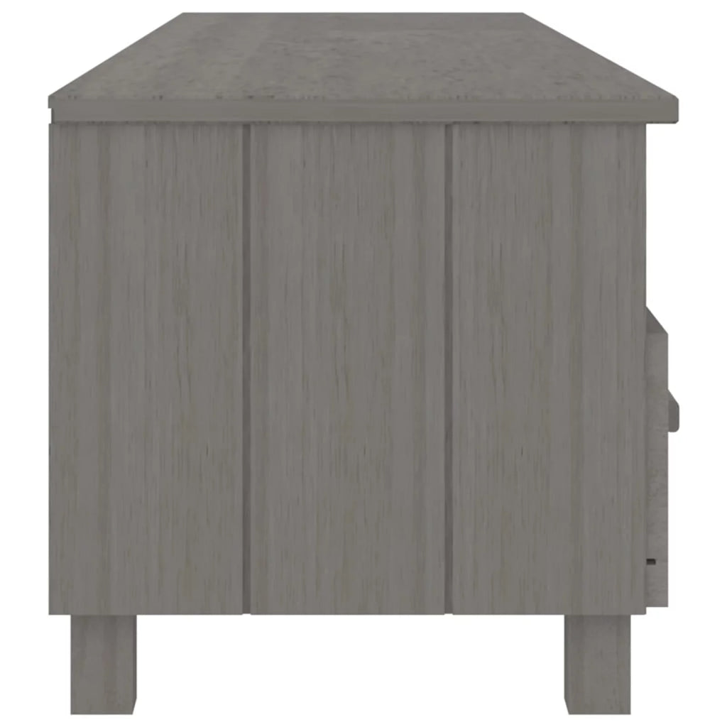 Light Gray Solid Wood Pine TV Stand J724
