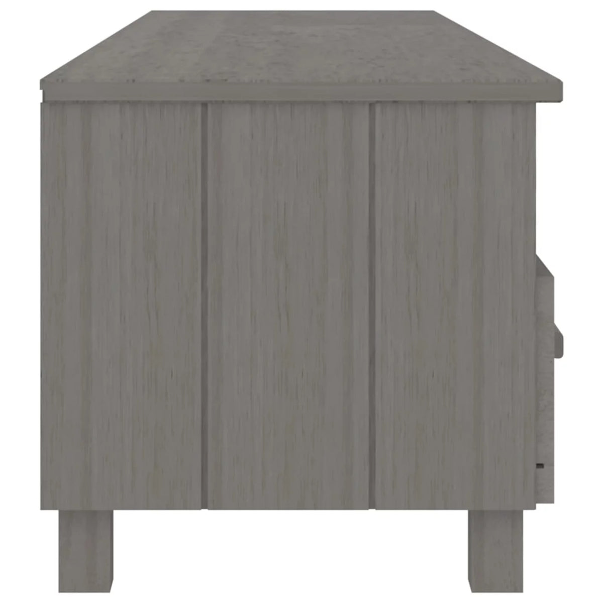 Light Gray Solid Wood Pine TV Stand J724