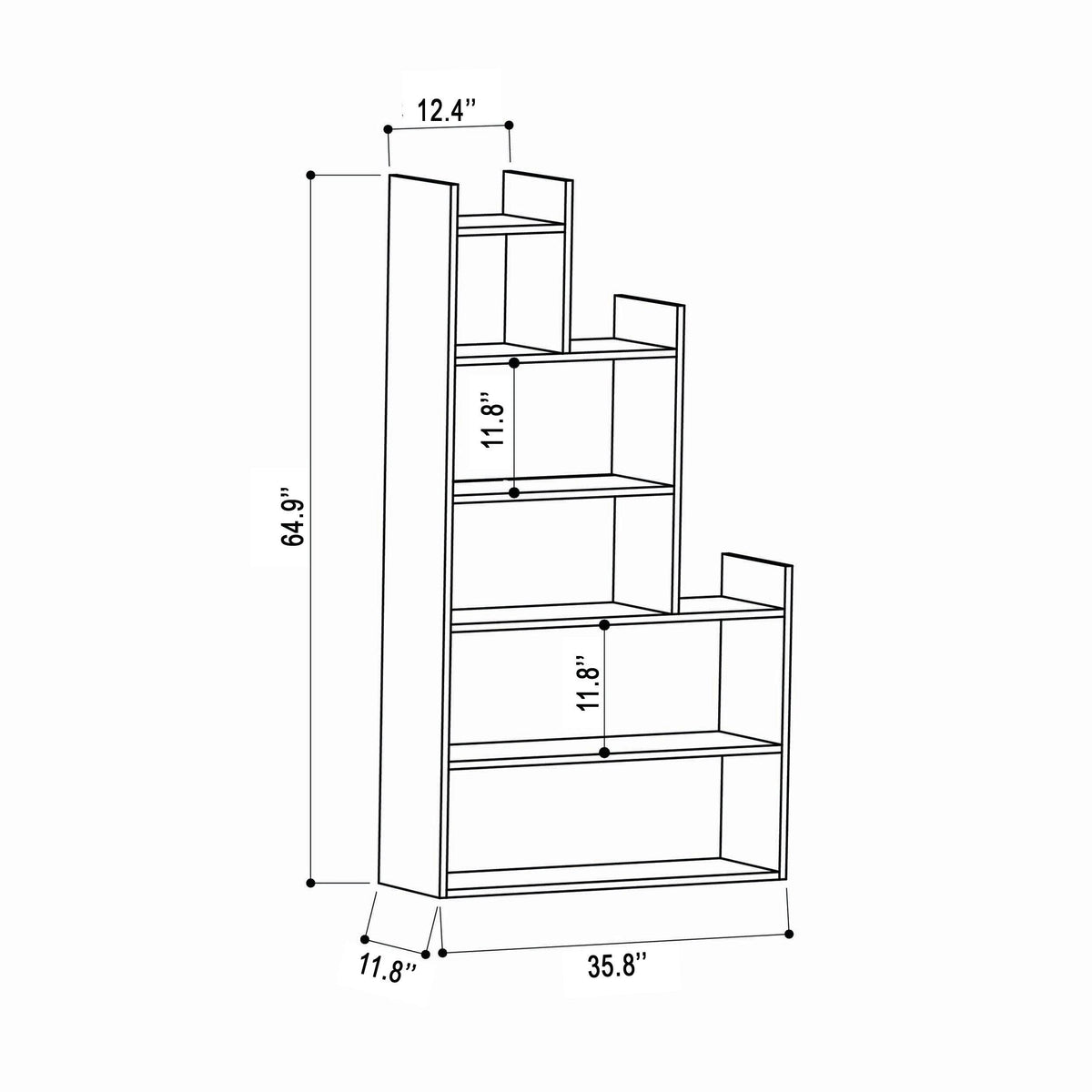 White Bookcase J964