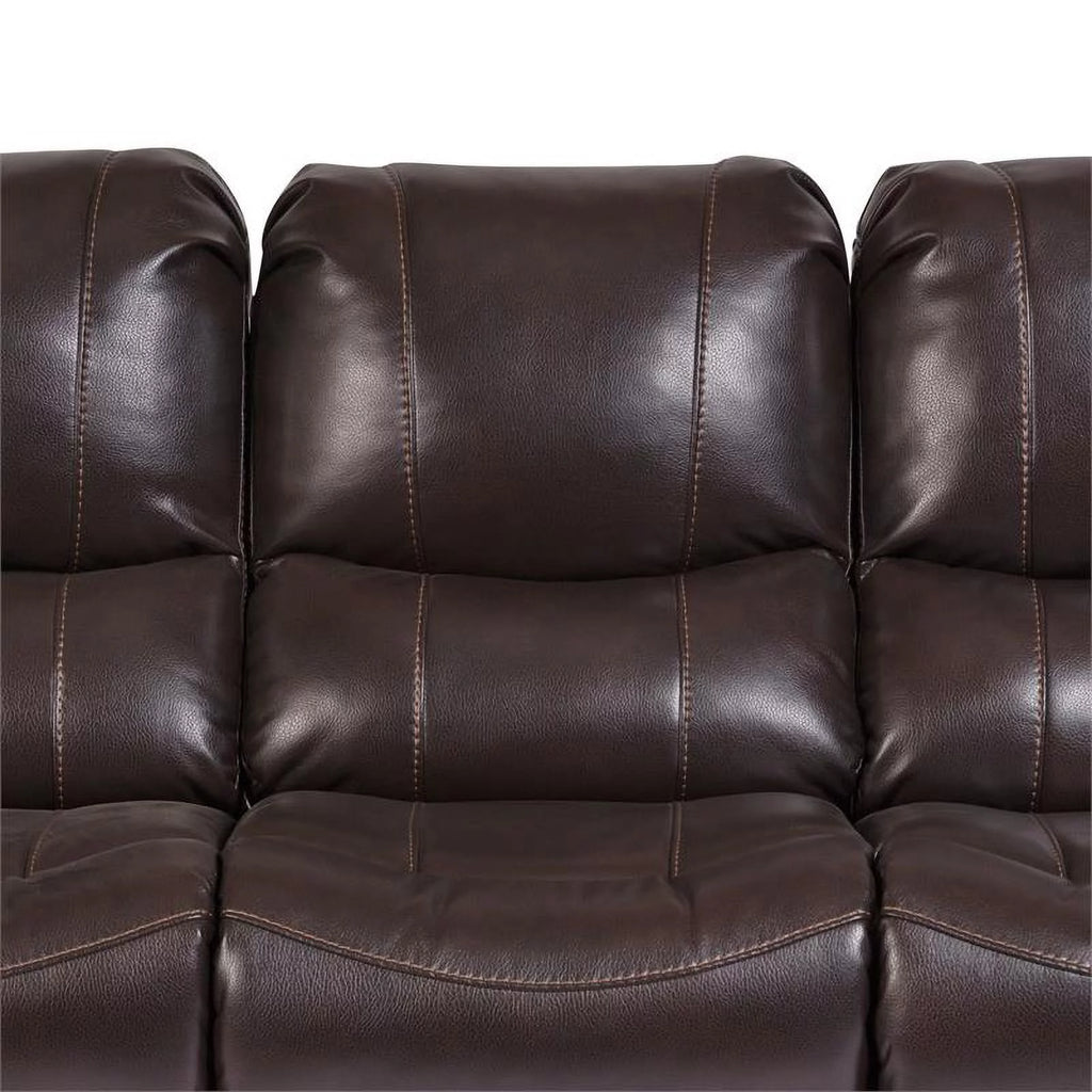 Leather-Look Reclining Sofa K869