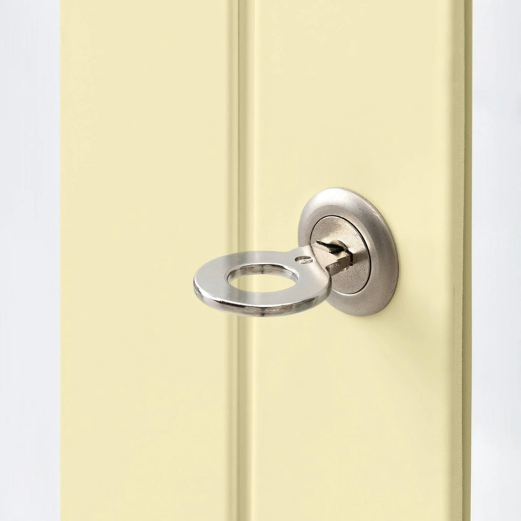 Glass-Door Cabinet Light Yellow I3166
