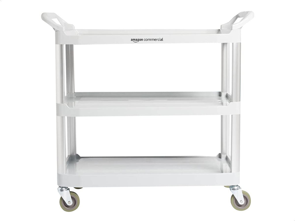 3 Shelves Utility Cart with 400 lbs Loading Capacity, Grey Z417464