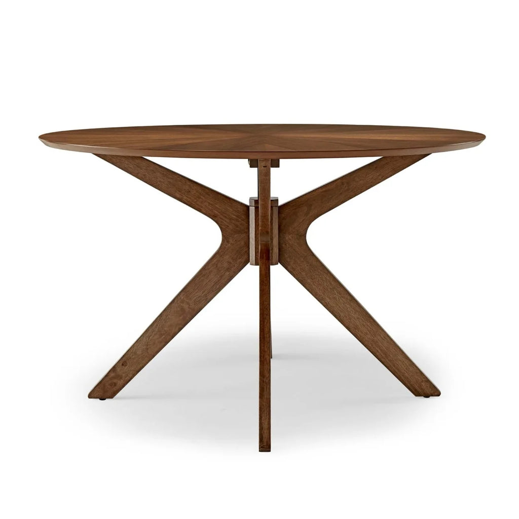 Walnut Round Wood Dining Table U4833