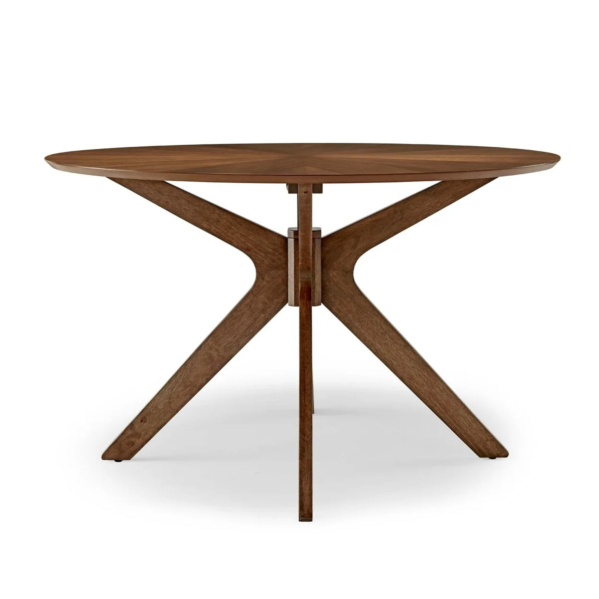 Walnut Round Wood Dining Table U4833