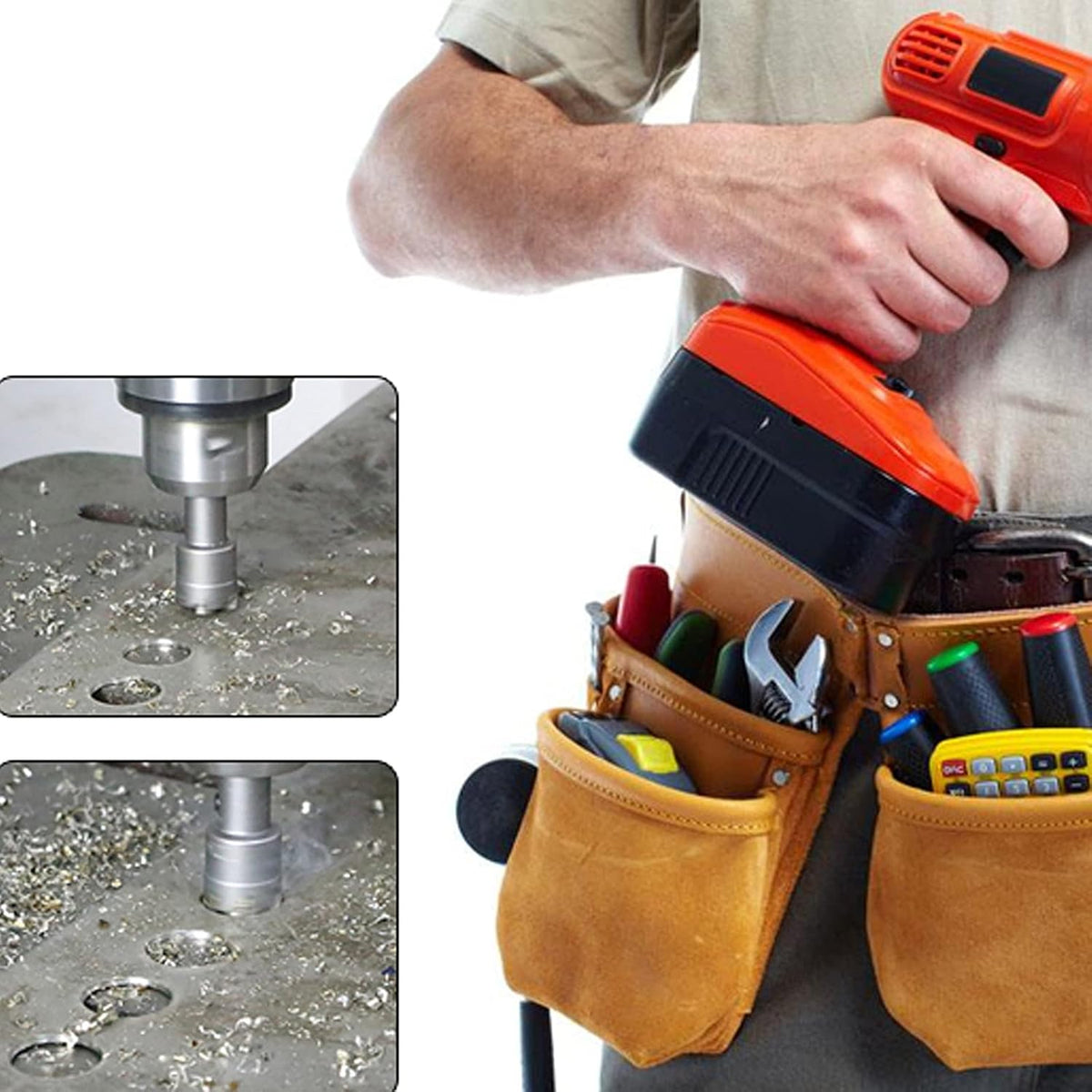 10 Pcs Tungsten Carbide Tipped Hole Saw Kit K48662