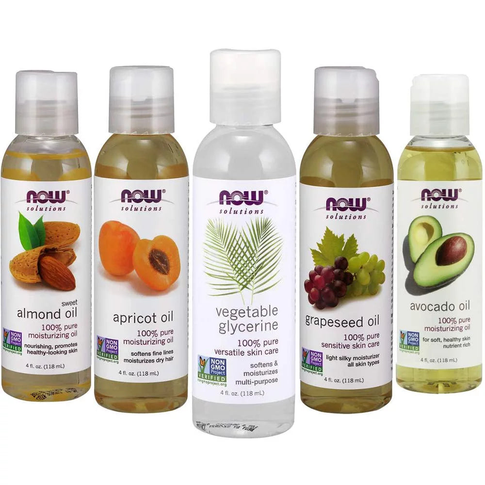 5 Pack Carrier Oil Gift Set: Almond, Grapeseed, Avocado, Apricot, Vegetable Glycerine Oil 4 Oz P70874