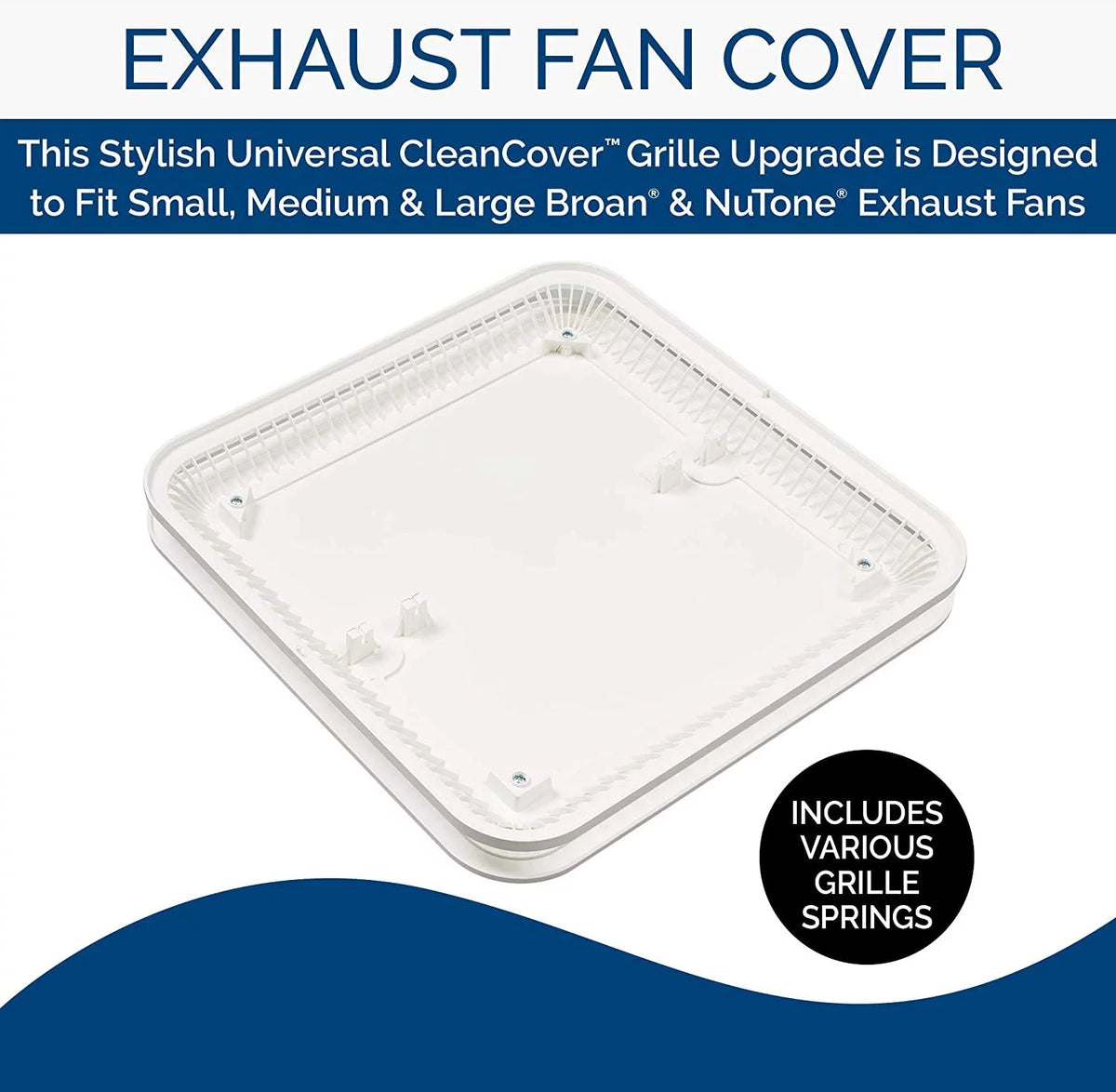 White Bath Fan Grille Cover J158798