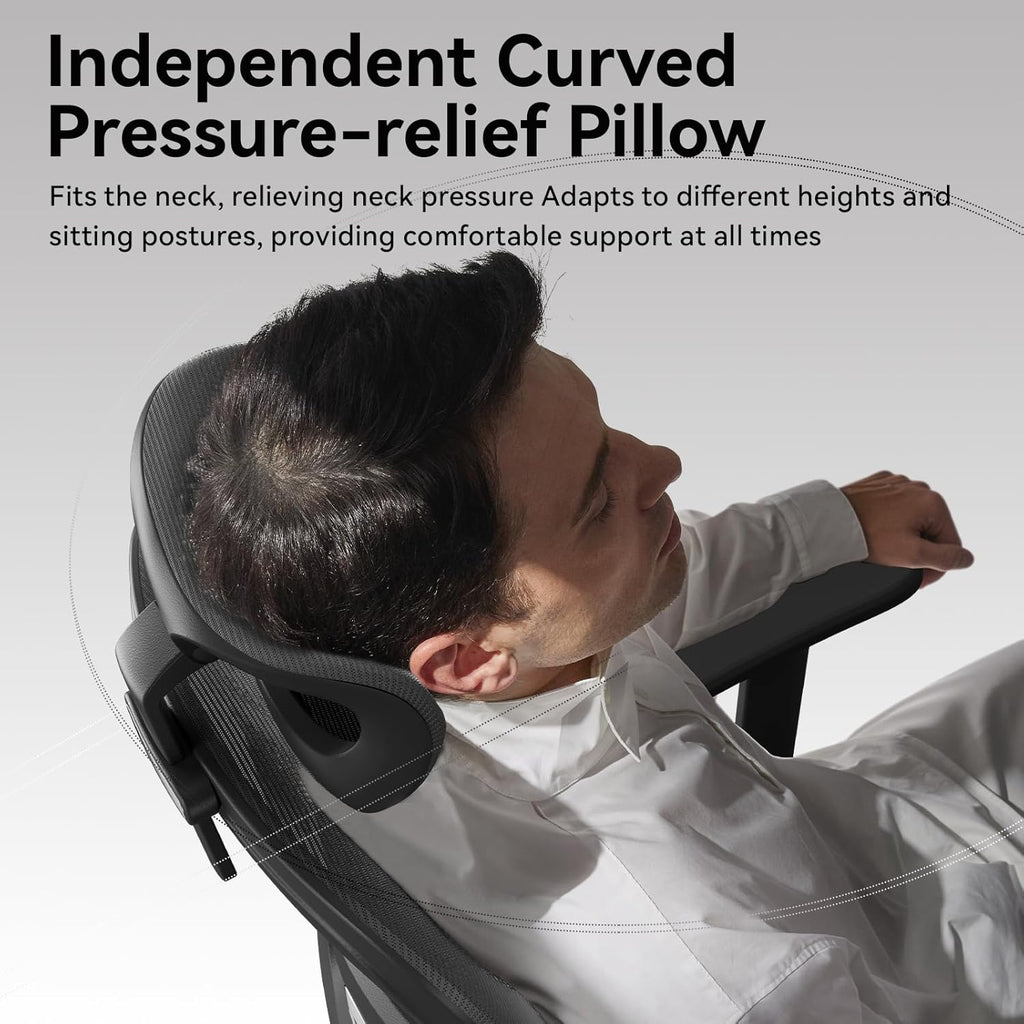 Black Ergonomic Swivel Office Chair with Adjustable Armrest and Headrest C9313