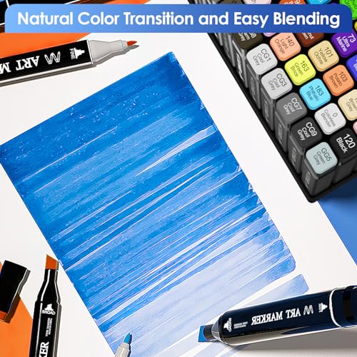 120 Colors Dual Tip Alcohol Based Art Markers Set with Case K841