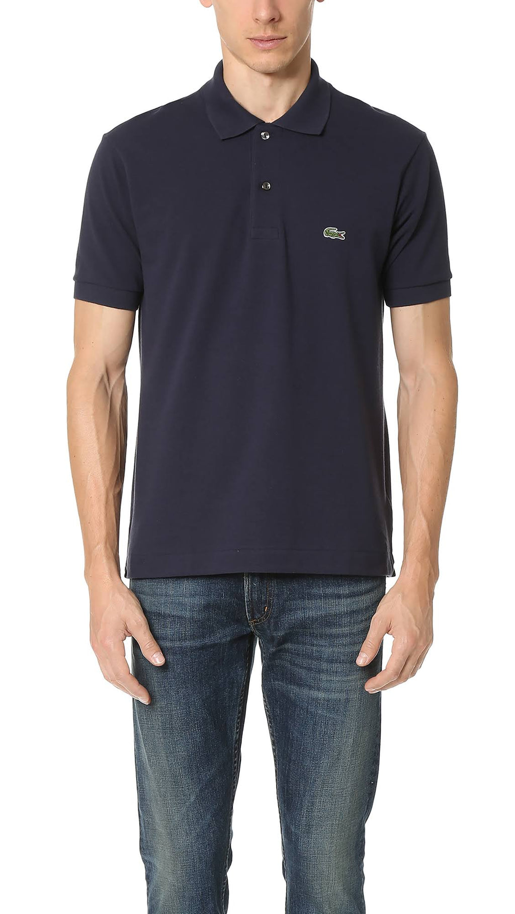 Short Sleeve Classic Pique Polo Navy Blue W47482