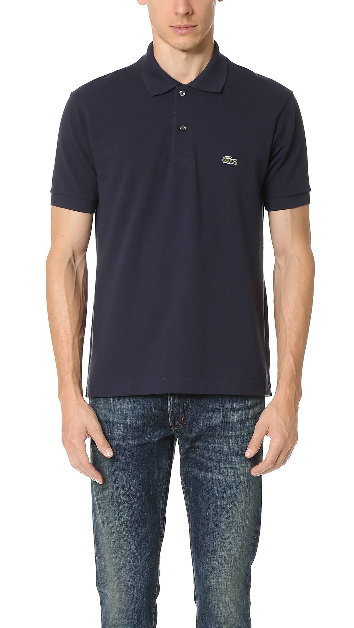 Short Sleeve Classic Pique Polo Navy Blue W47482