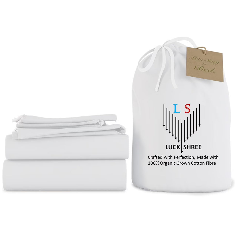White 800-Thread-Count Organic Cotton King Sheet Set W81149