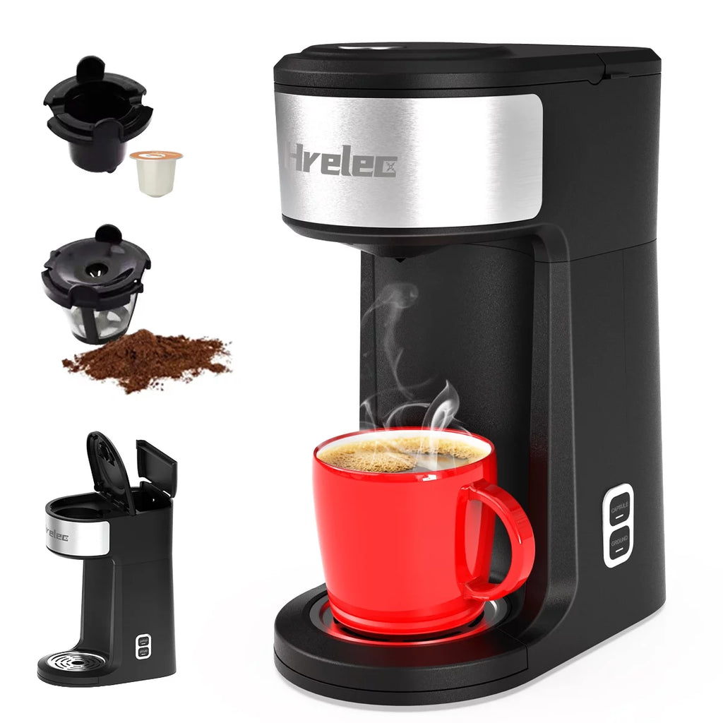Mini Coffee Machine with Self-Cleaning Function and 8-14 oz Brew Size K7670