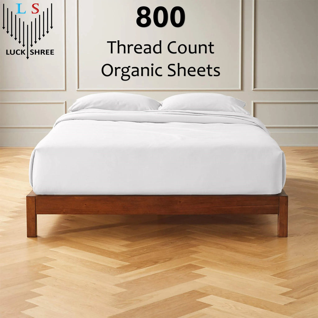 White 800-Thread-Count Organic Cotton King Sheet Set W81149