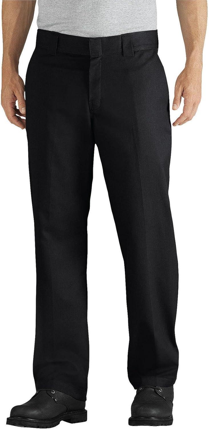 Black Relaxed Fit Twill Work Pant Q709