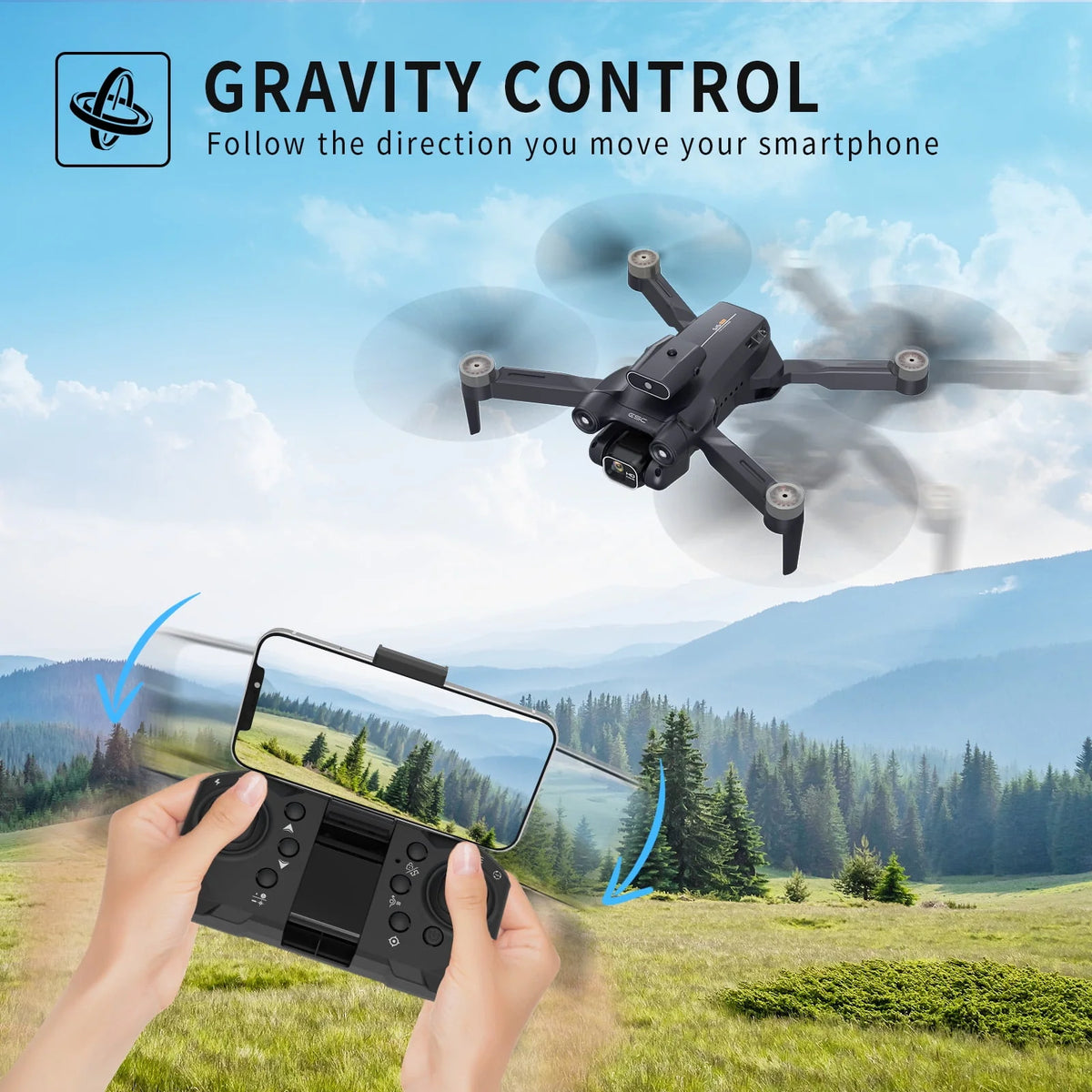 4K Camera Drone with Brushless Motor and Carrying Case A22029