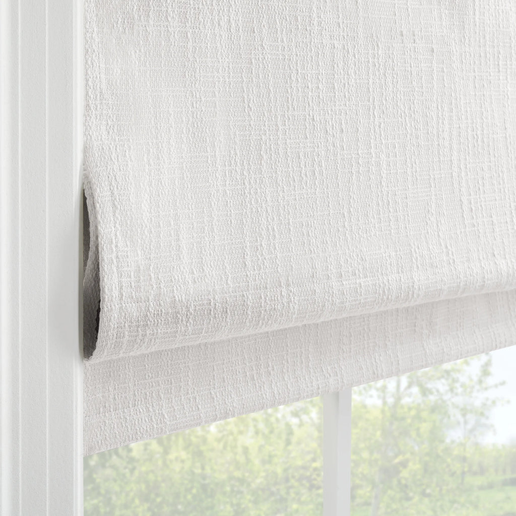 White 100% Blackout Roman Shade O7948