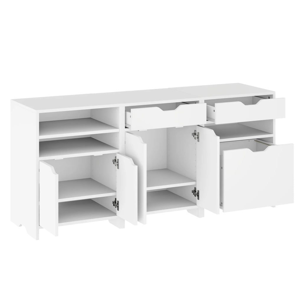 3-Pc White Storage Cabinet Set J985288