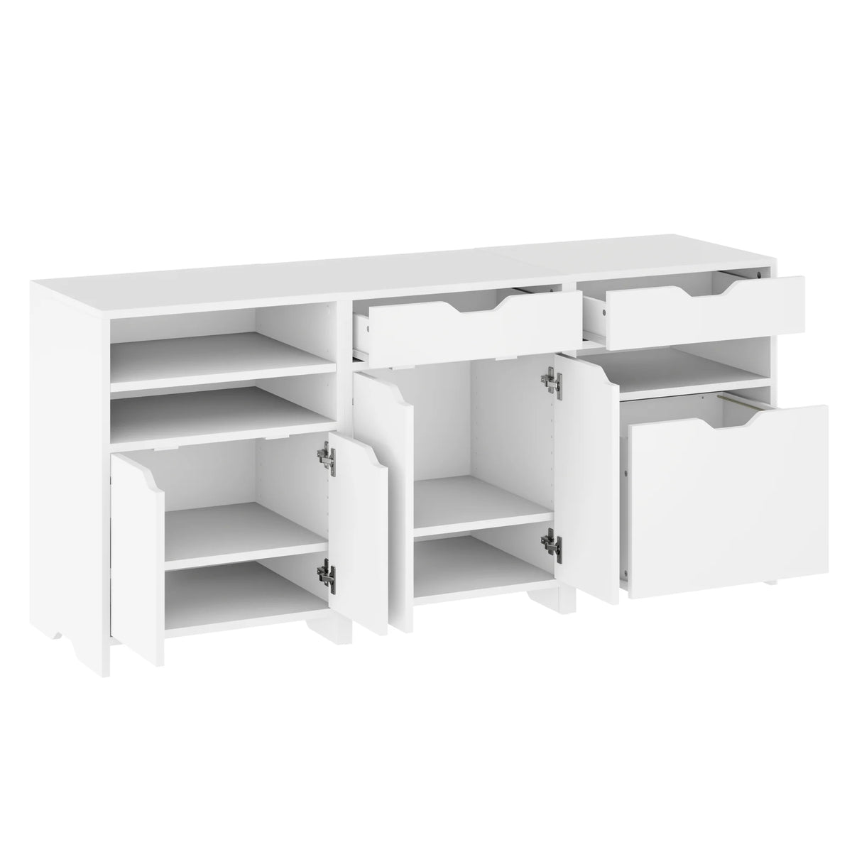 3-Pc White Storage Cabinet Set J985288