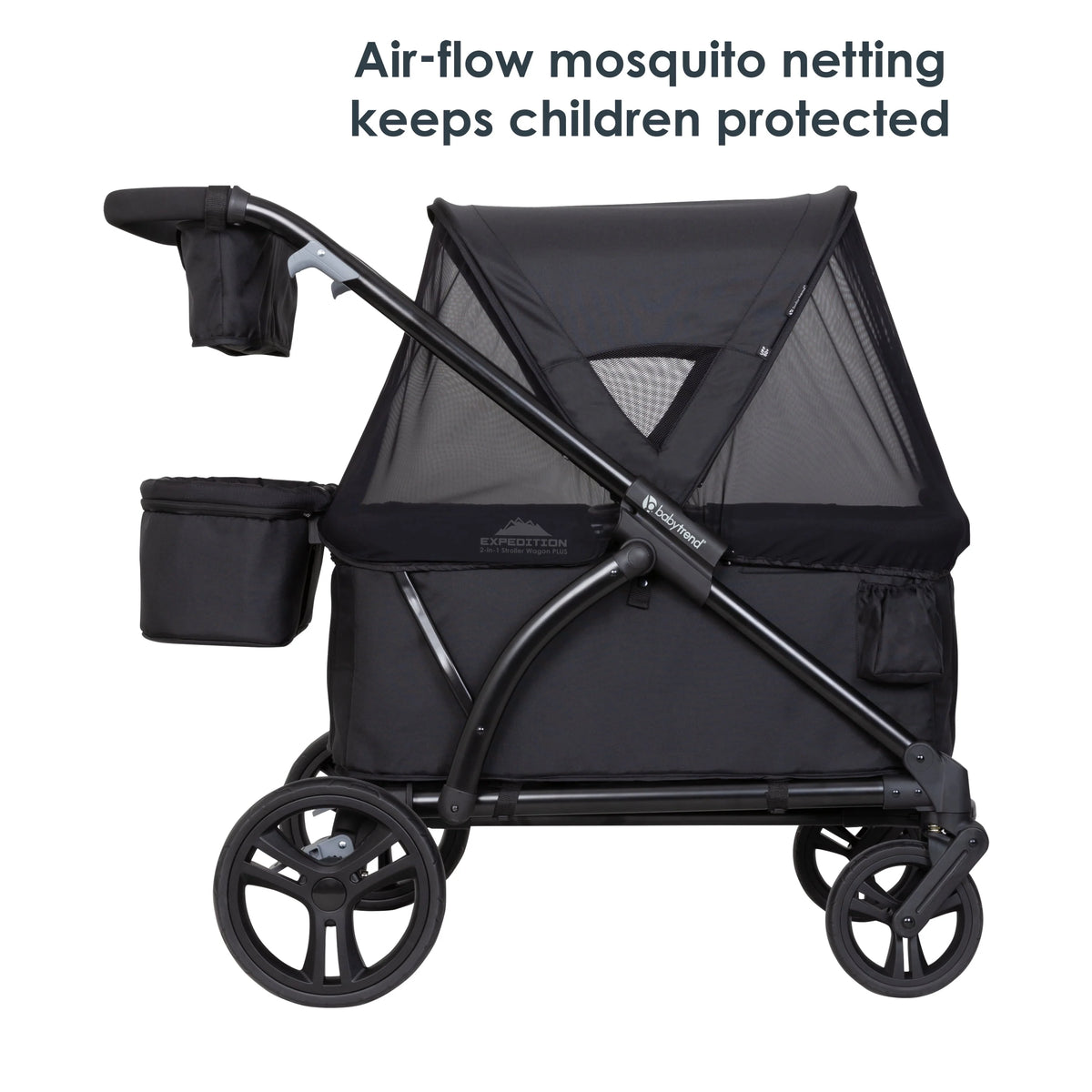 Blue 2 in 1 Push or Pull Stroller Wagon with Canopy Q879676