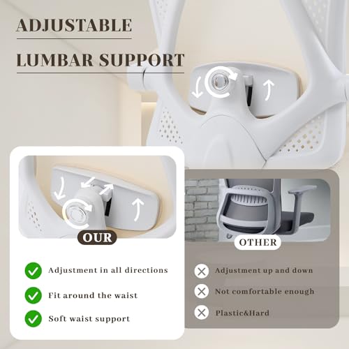 Ergonomic Office Chair with Footrest, Mesh, Adjustable Lumbar Support Z7236
