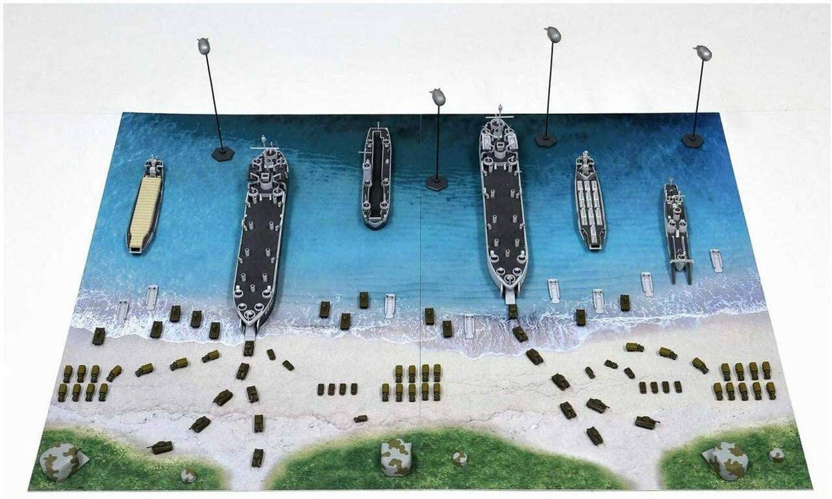 1/700 Scale WWII Normandy Landing Operation Scene Paper Base E8055