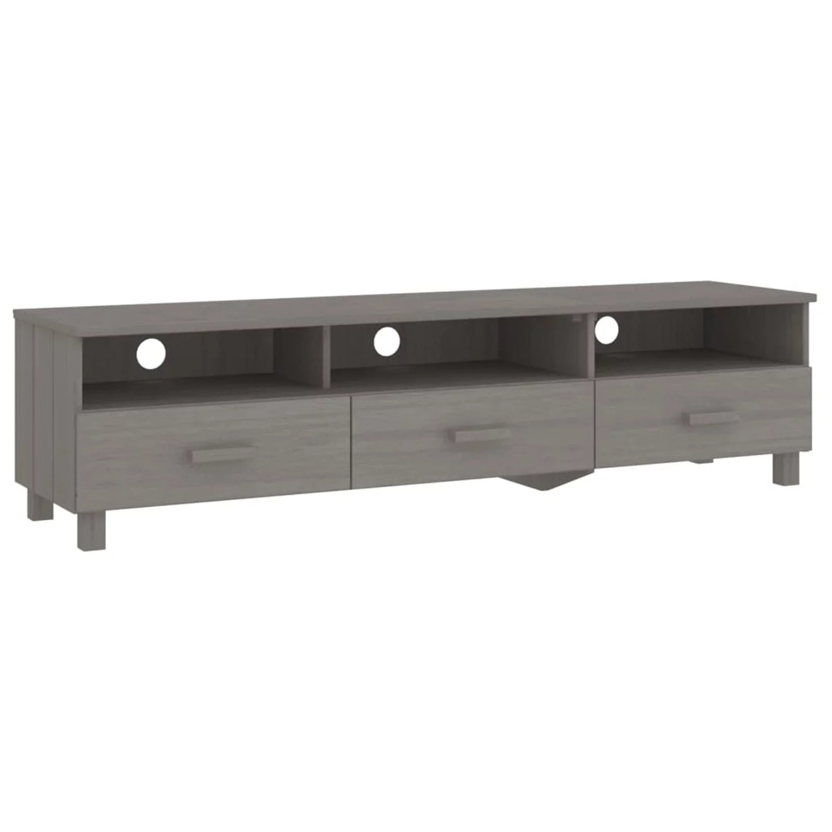 Light Gray Solid Wood Pine TV Stand J724