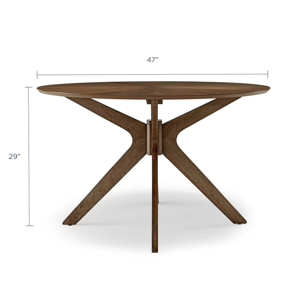 Walnut Round Wood Dining Table U4833