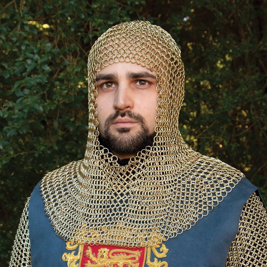 Plated Brass Mail Armor Coif Z989808