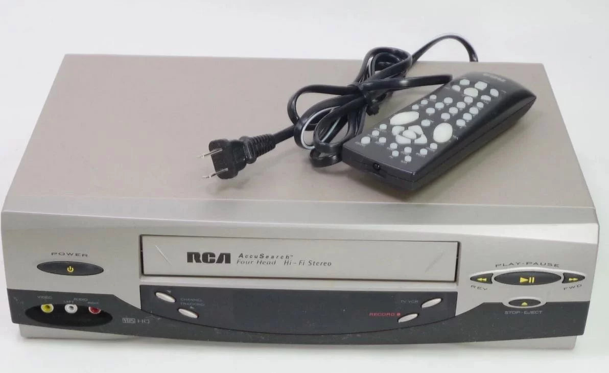 Pre-Owned 4 Head VHS VCR Player with Remote Control & Cables J5951