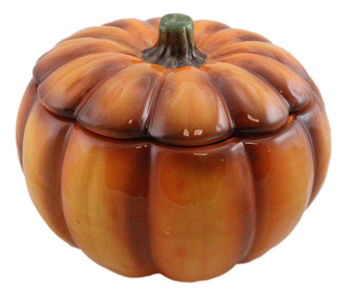Orange Ceramic Pumpkin Soup Or Dessert Bowl Set of 6 J386816