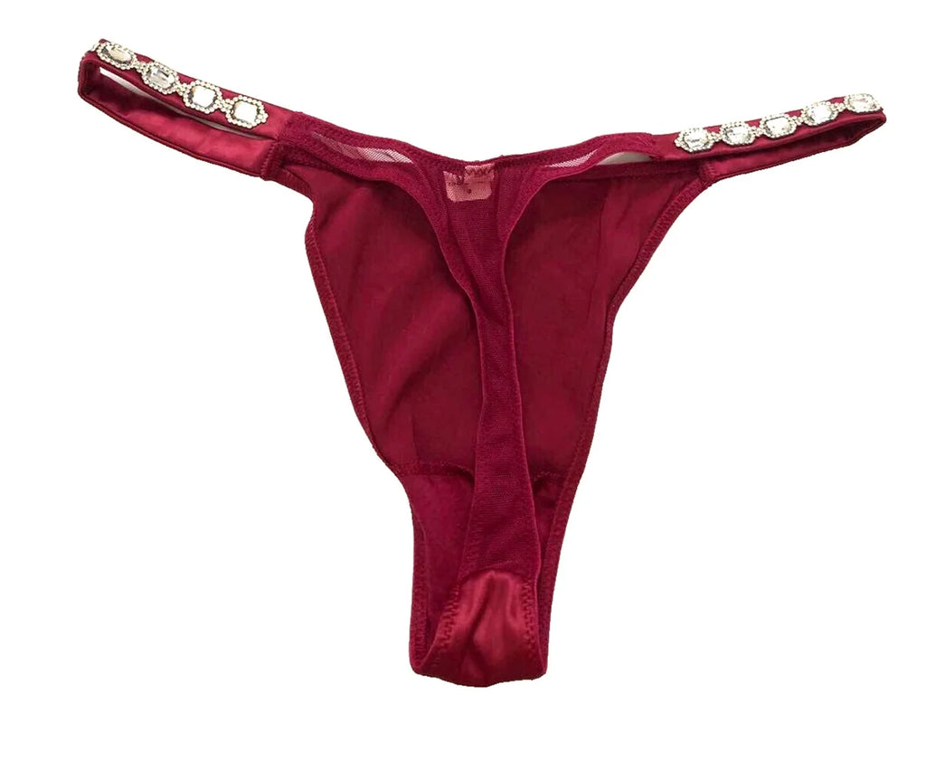 Satin Thong Panty Claret Red Medium N65273