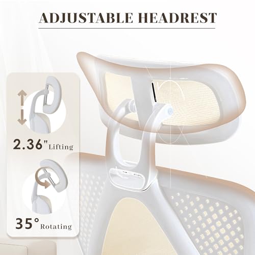 Ergonomic Office Chair with Footrest, Mesh, Adjustable Lumbar Support Z7236