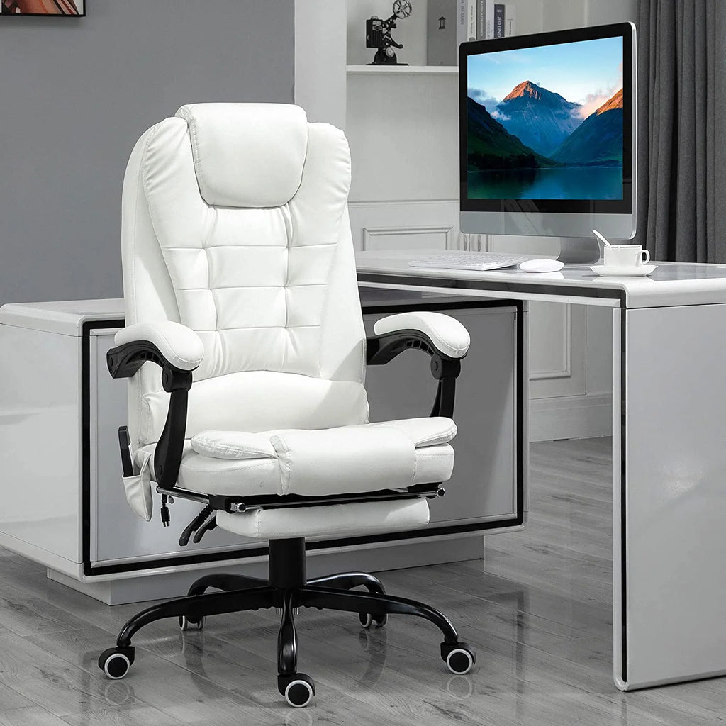 Vibrating Massage Office Chair with Footrest and Lumbar Support N882292