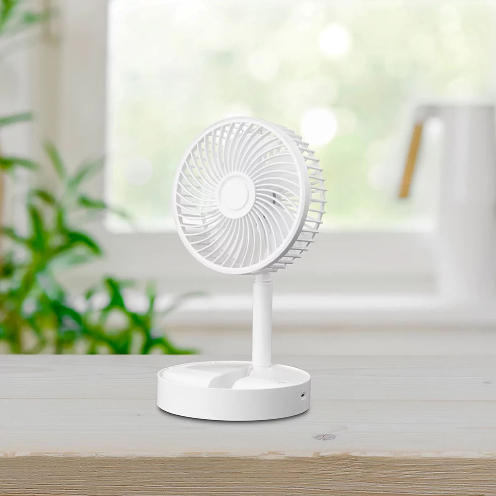 6 inch Rechargeable USB Foldable Fan with 3 speeds Black E867315