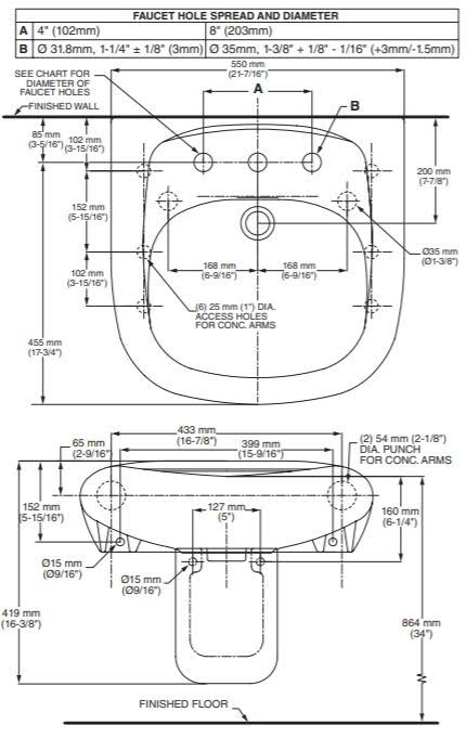 White Bathroom Sink J9386