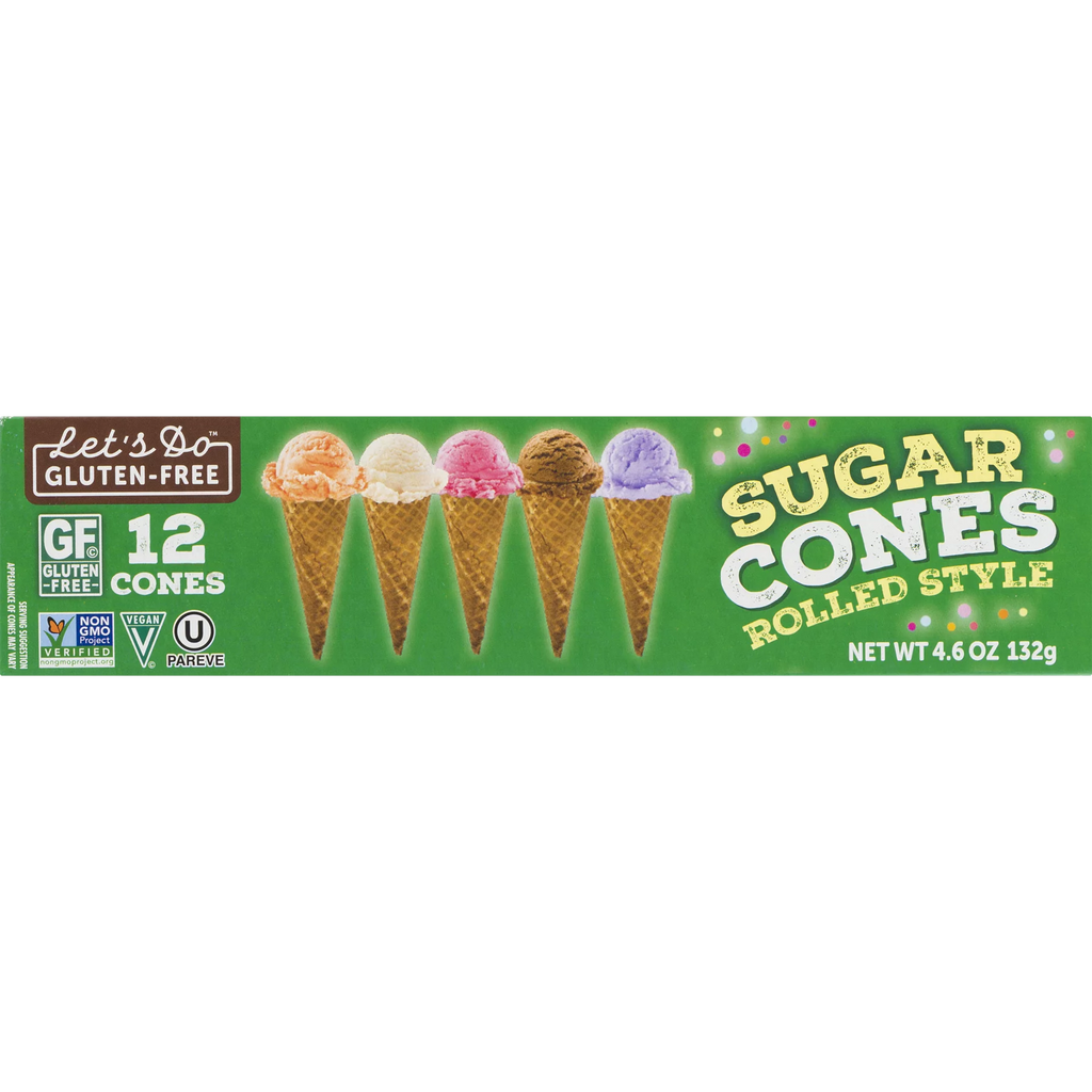 Gluten Free Sugar Cones, 4.6 Oz, 12 Ct V3734