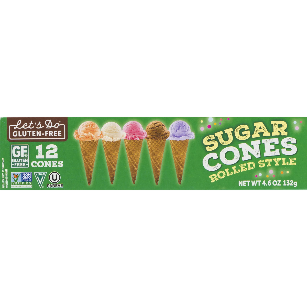 Gluten Free Sugar Cones, 4.6 Oz, 12 Ct V3734
