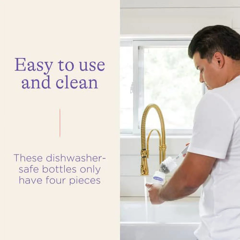 8 Ounces Baby Bottles with 3 Medium Flow Nipples C519006