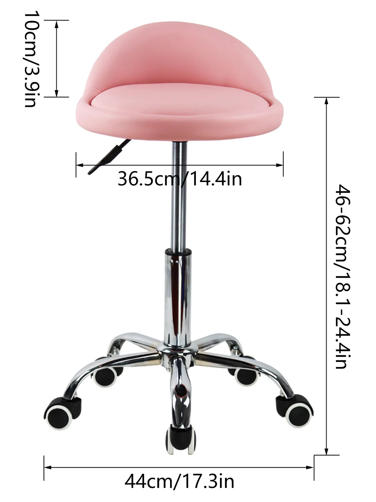 Pink PU Leather Adjustable Drafting Stool Q253024