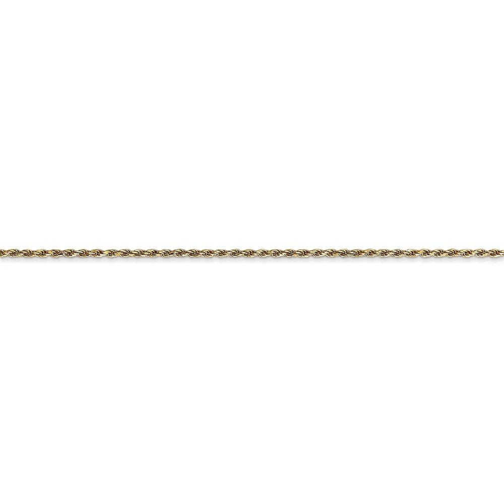 14kt Yellow Gold Diamond Cut Rope Chain 20 inch Lobster Clasp T9094