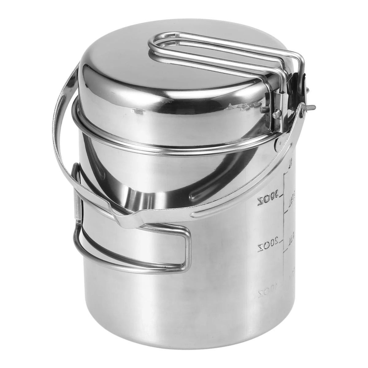 Stainless Steel 1L Cooking Kettle with Foldable Handle Y10594