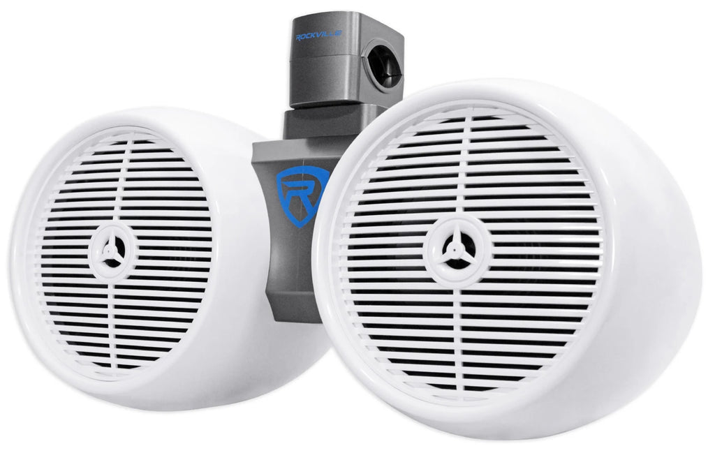 Dual 8" White 800 Watt Marine Wakeboard Tower Speaker System P100989