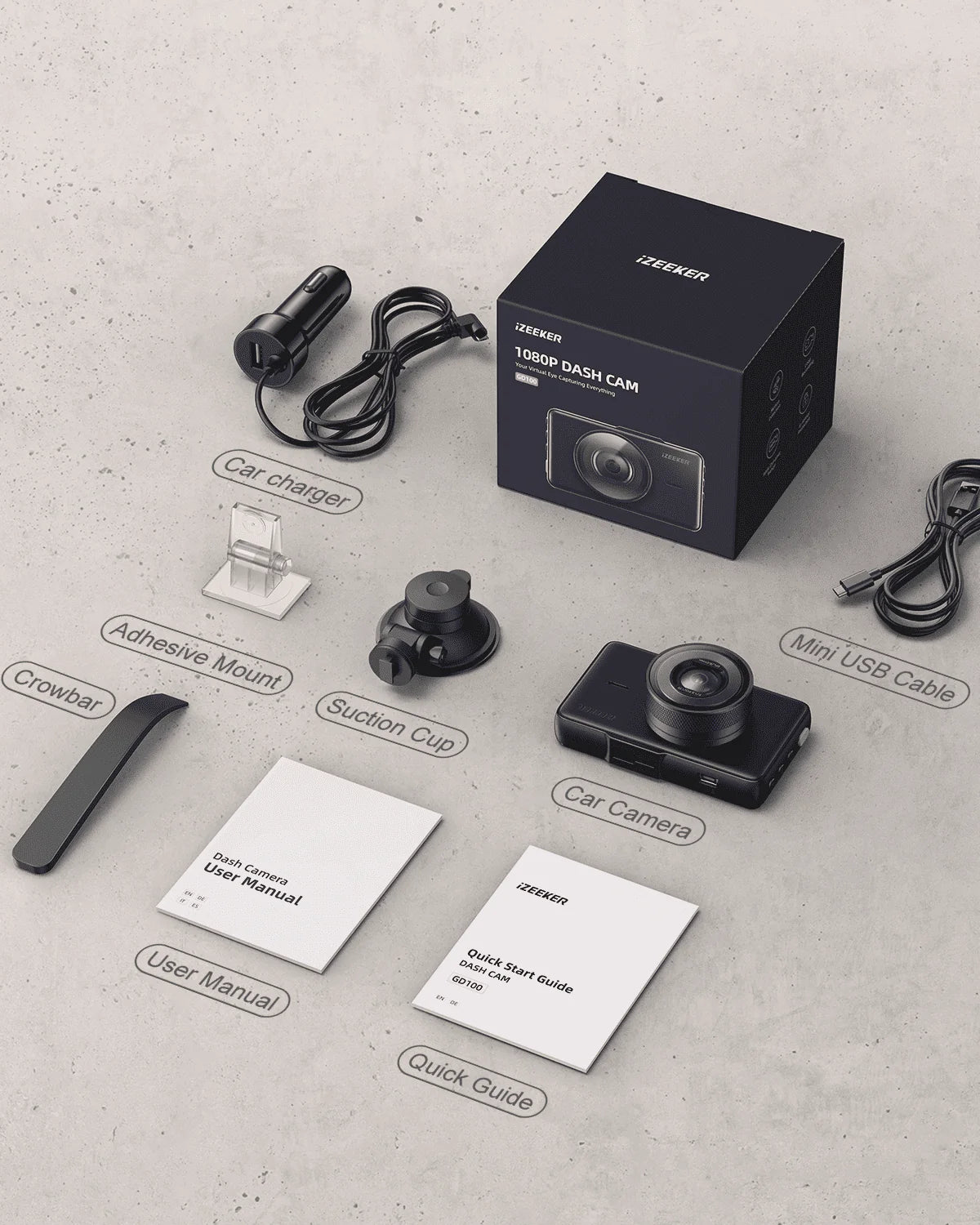 1080P Dash Cam with Night Vision, 3 Inch LCD, 170° Wide Angle X463569